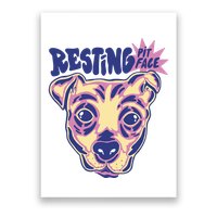 Resting Pit Face Funny Pit Bull Dog Poster