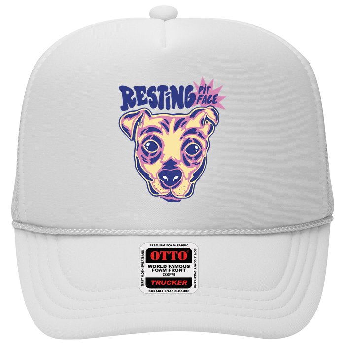 Resting Pit Face Funny Pit Bull Dog Trucker Hat