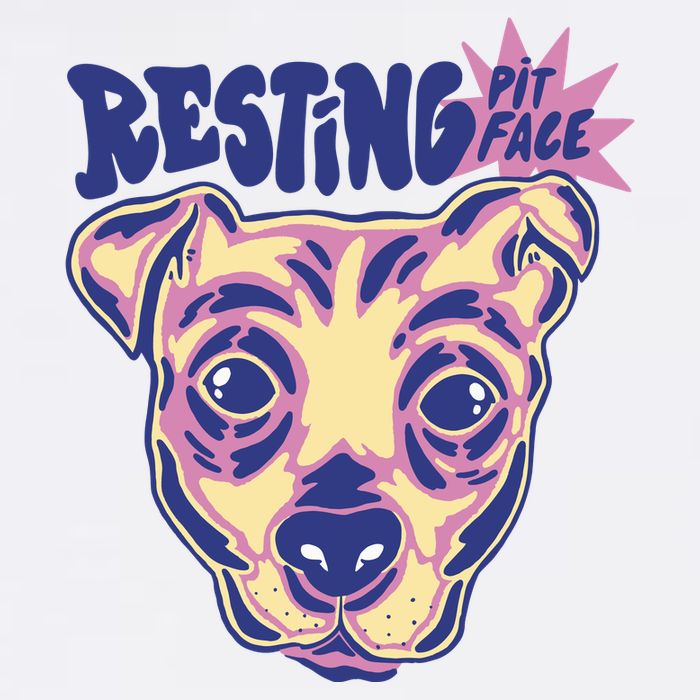 Resting Pit Face Funny Pit Bull Dog Trucker Hat