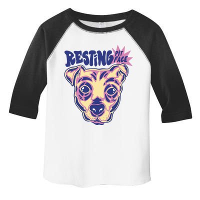 Resting Pit Face Funny Pit Bull Dog Toddler Fine Jersey T-Shirt