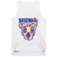 Resting Pit Face Funny Pit Bull Dog Tank Top