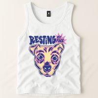 Resting Pit Face Funny Pit Bull Dog Tank Top