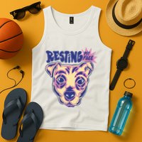 Resting Pit Face Funny Pit Bull Dog Tank Top