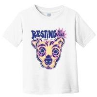 Resting Pit Face Funny Pit Bull Dog Toddler T-Shirt