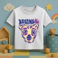 Resting Pit Face Funny Pit Bull Dog Toddler T-Shirt