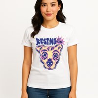 Resting Pit Face Funny Pit Bull Dog Womens T-Shirt