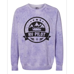 RV Pilot Funny Motorhome RV Travel For Men Women Colorblast Crewneck Sweatshirt