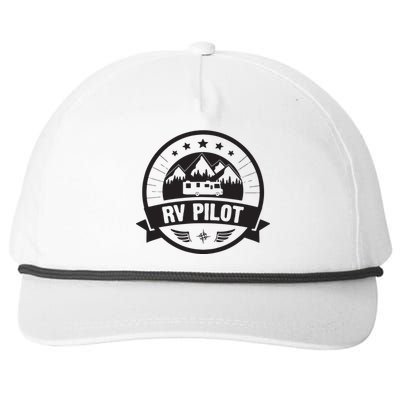 RV Pilot Funny Motorhome RV Travel For Men Women Snapback Five-Panel Rope Hat