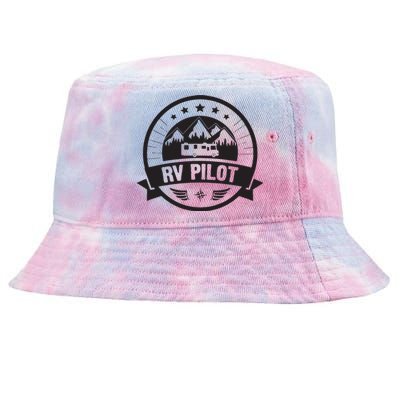 RV Pilot Funny Motorhome RV Travel For Men Women Tie-Dyed Bucket Hat