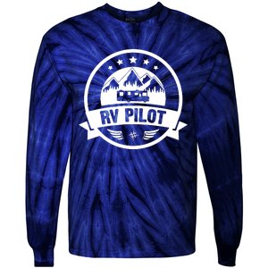 RV Pilot Funny Motorhome RV Travel For Men Tie-Dye Long Sleeve Shirt