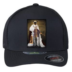 Royalty Pug Funny Flexfit Unipanel Trucker Cap