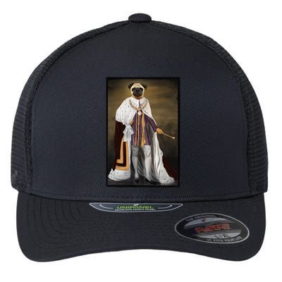 Royalty Pug Funny Flexfit Unipanel Trucker Cap
