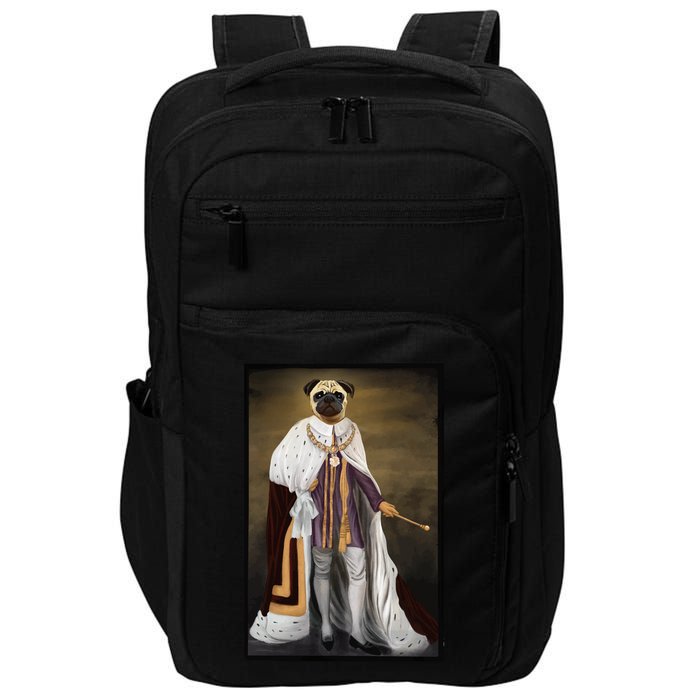 Royalty Pug Funny Impact Tech Backpack