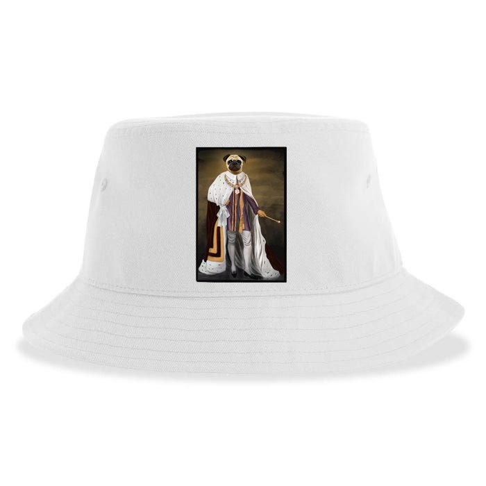 Royalty Pug Funny Sustainable Bucket Hat