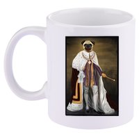 Royalty Pug Funny 11oz C Handle Ceramic Mug