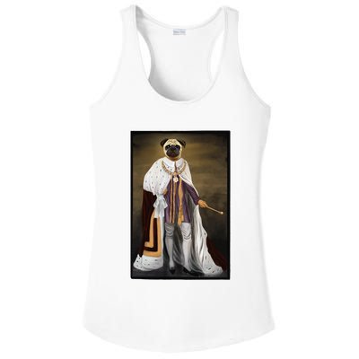 Royalty Pug Funny Ladies PosiCharge Competitor Racerback Tank