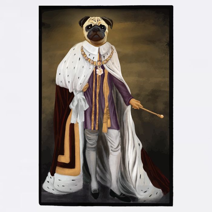Royalty Pug Funny Poster