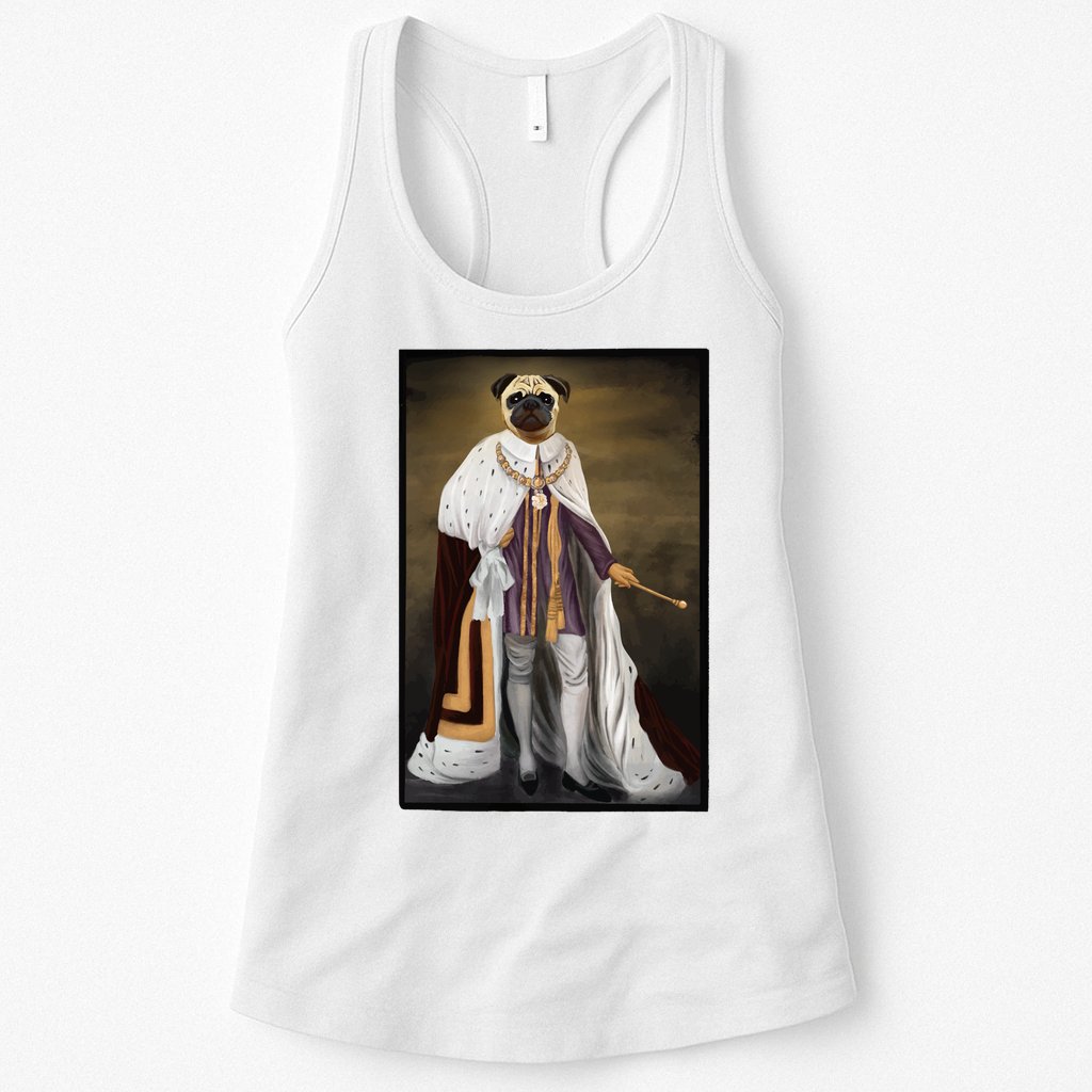 Royalty Pug Funny Womens Tank Top