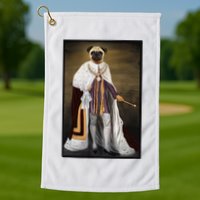 Royalty Pug Funny Golf Towel