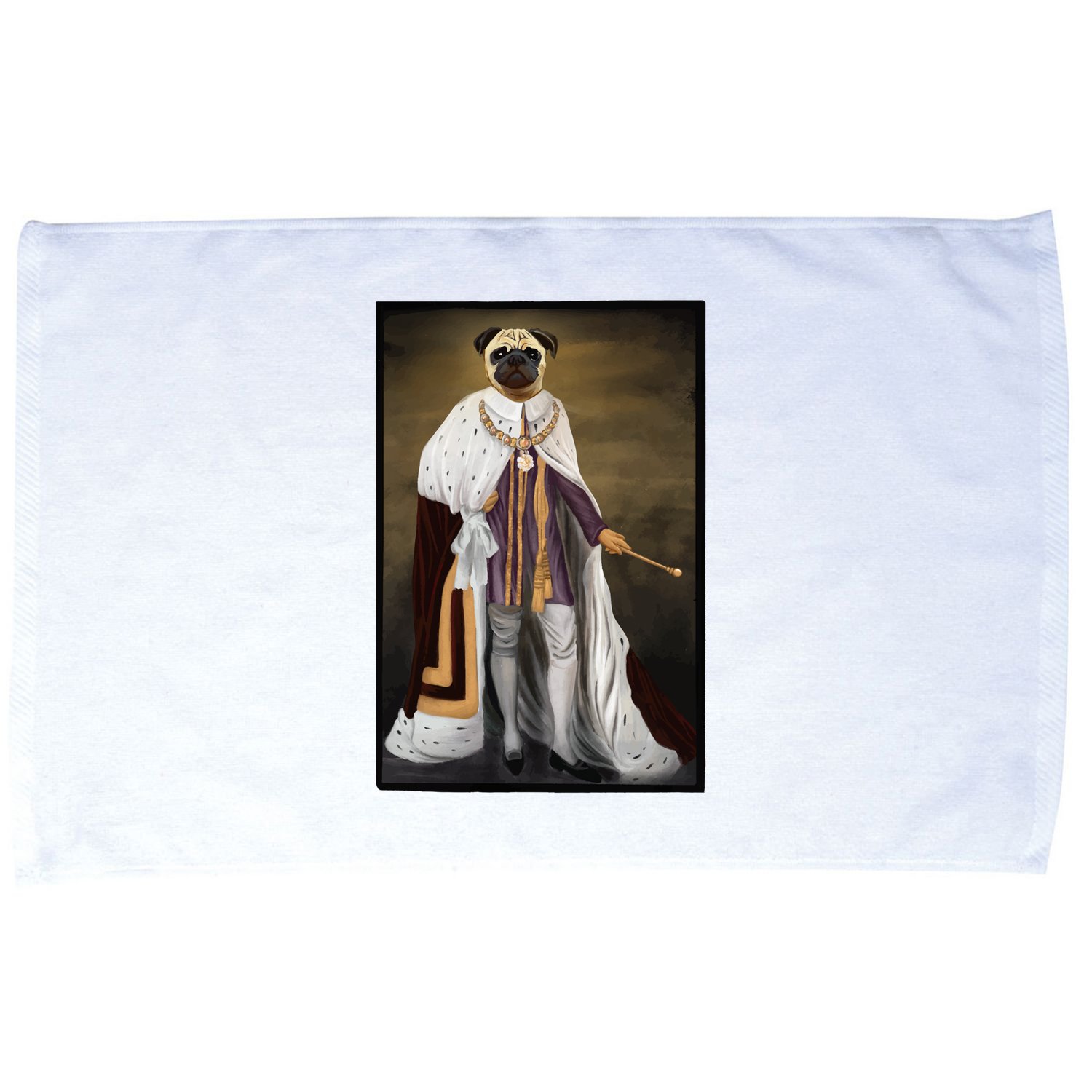 Royalty Pug Funny Microfiber Hand Towel
