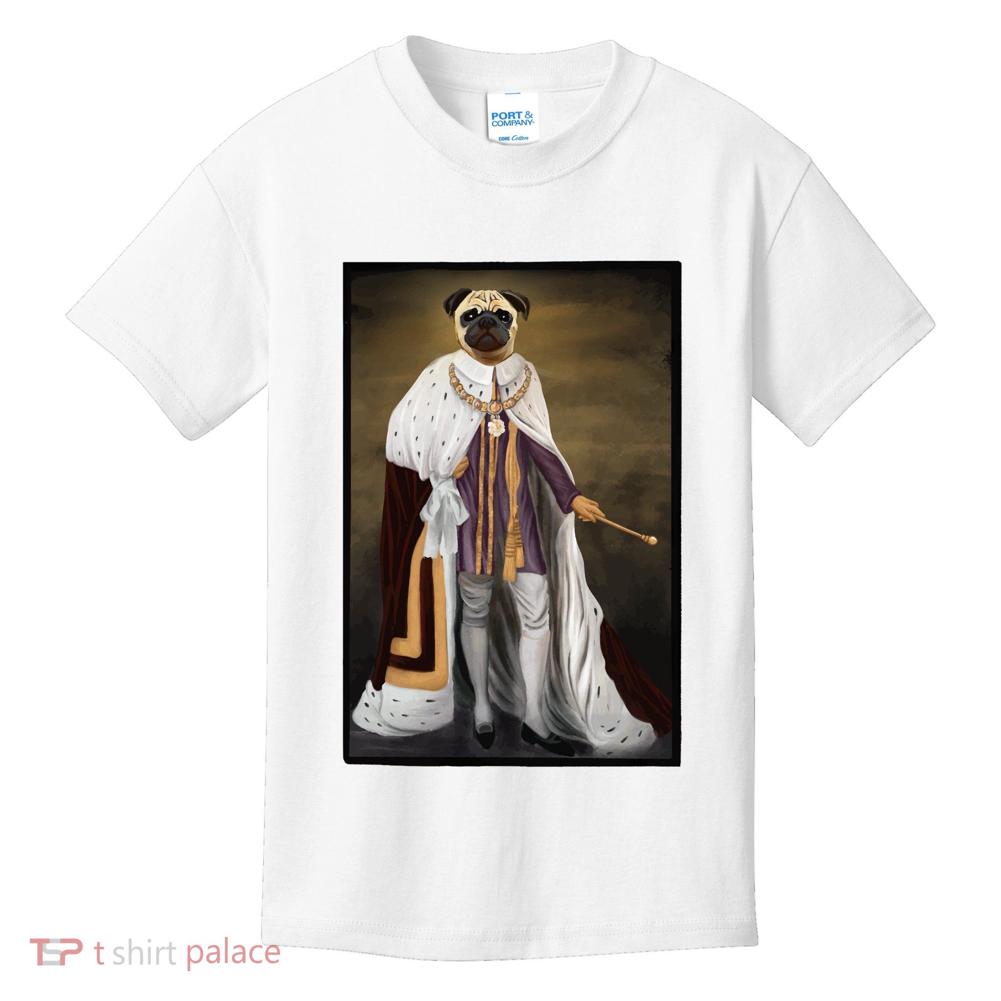 Royalty Pug Funny Kids T-Shirt
