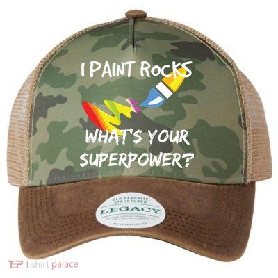 Rock Painting Funny I Paint Rocks Superpower Gift Legacy Tie Dye Trucker Hat