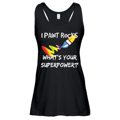 Rock Painting Funny I Paint Rocks Superpower Gift Ladies Essential Flowy Tank
