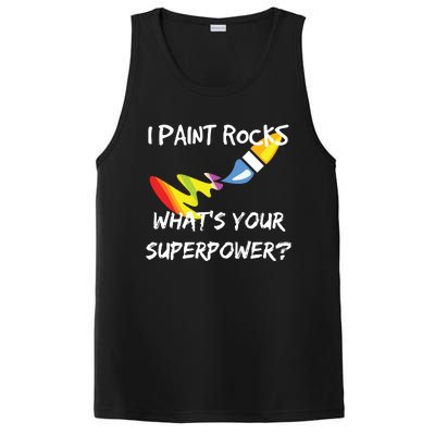 Rock Painting Funny I Paint Rocks Superpower Gift PosiCharge Competitor Tank