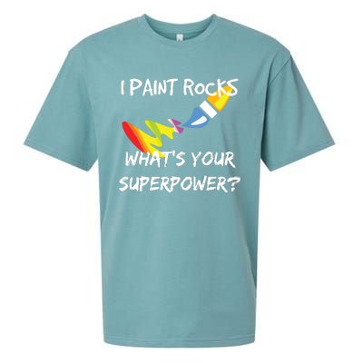 Rock Painting Funny I Paint Rocks Superpower Gift Sueded Cloud Jersey T-Shirt