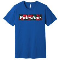 Red Palestine Free Palestine Free Gaza Palestine Flag Arabic Cool Gift Premium T-Shirt