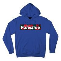 Red Palestine Free Palestine Free Gaza Palestine Flag Arabic Cool Gift Tall Hoodie