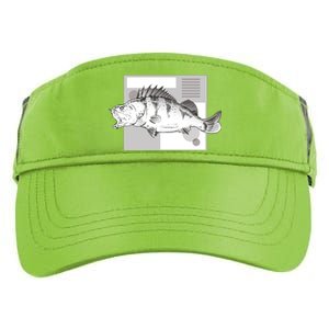 River Perch Fish Sketch Adult Drive Performance Visor