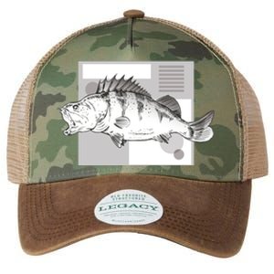 River Perch Fish Sketch Legacy Tie Dye Trucker Hat