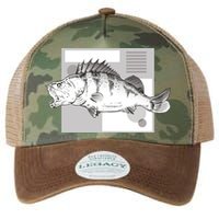 River Perch Fish Sketch Legacy Tie Dye Trucker Hat