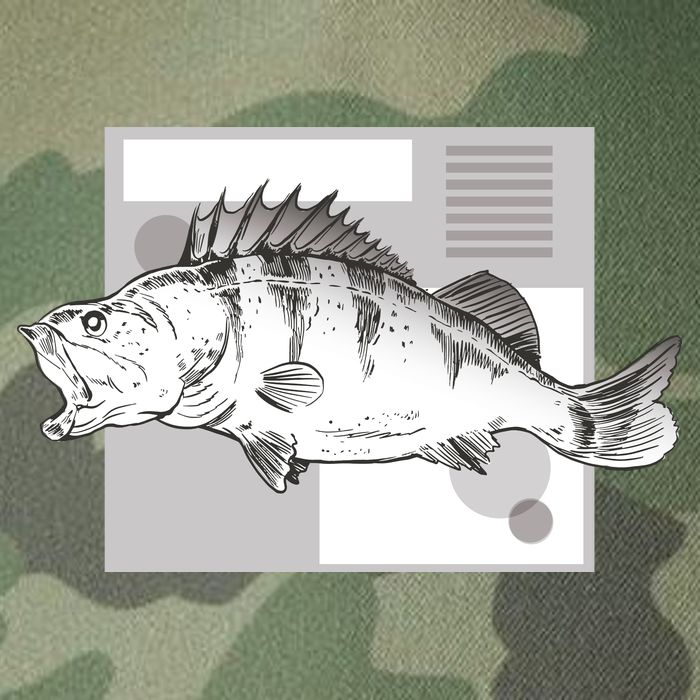 River Perch Fish Sketch Legacy Tie Dye Trucker Hat