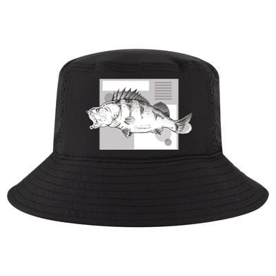 River Perch Fish Sketch Cool Comfort Performance Bucket Hat