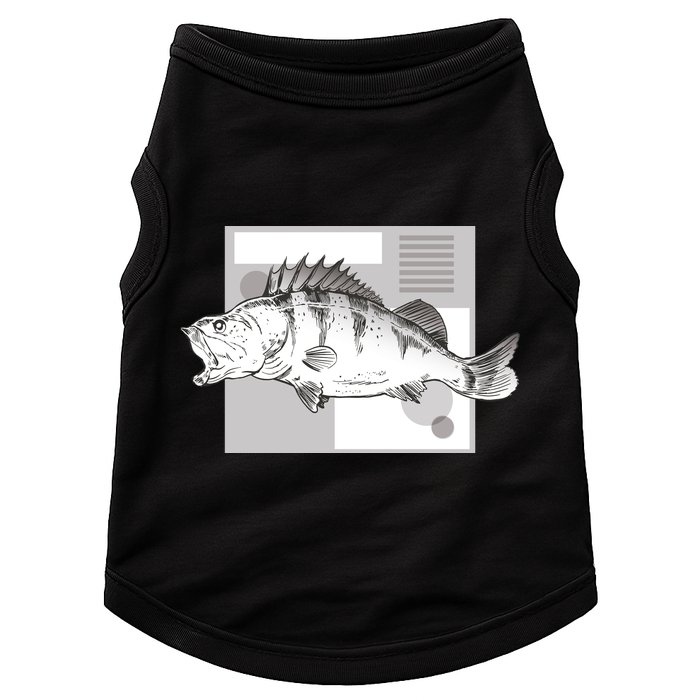 River Perch Fish Sketch Doggie Tank