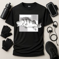 River Perch Fish Sketch Performance Shirt