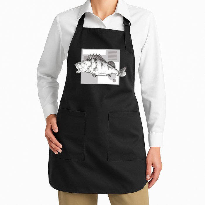 River Perch Fish Sketch Apron