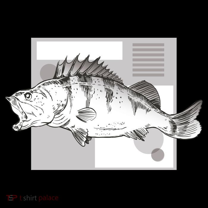River Perch Fish Sketch Apron