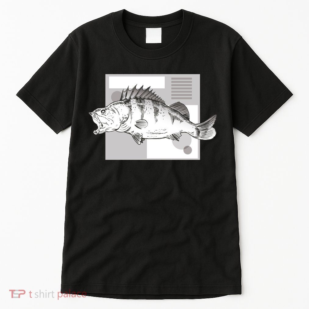 River Perch Fish Sketch Tall T-Shirt
