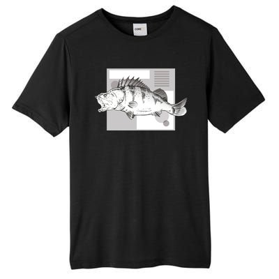 River Perch Fish Sketch Tall Fusion ChromaSoft Performance T-Shirt