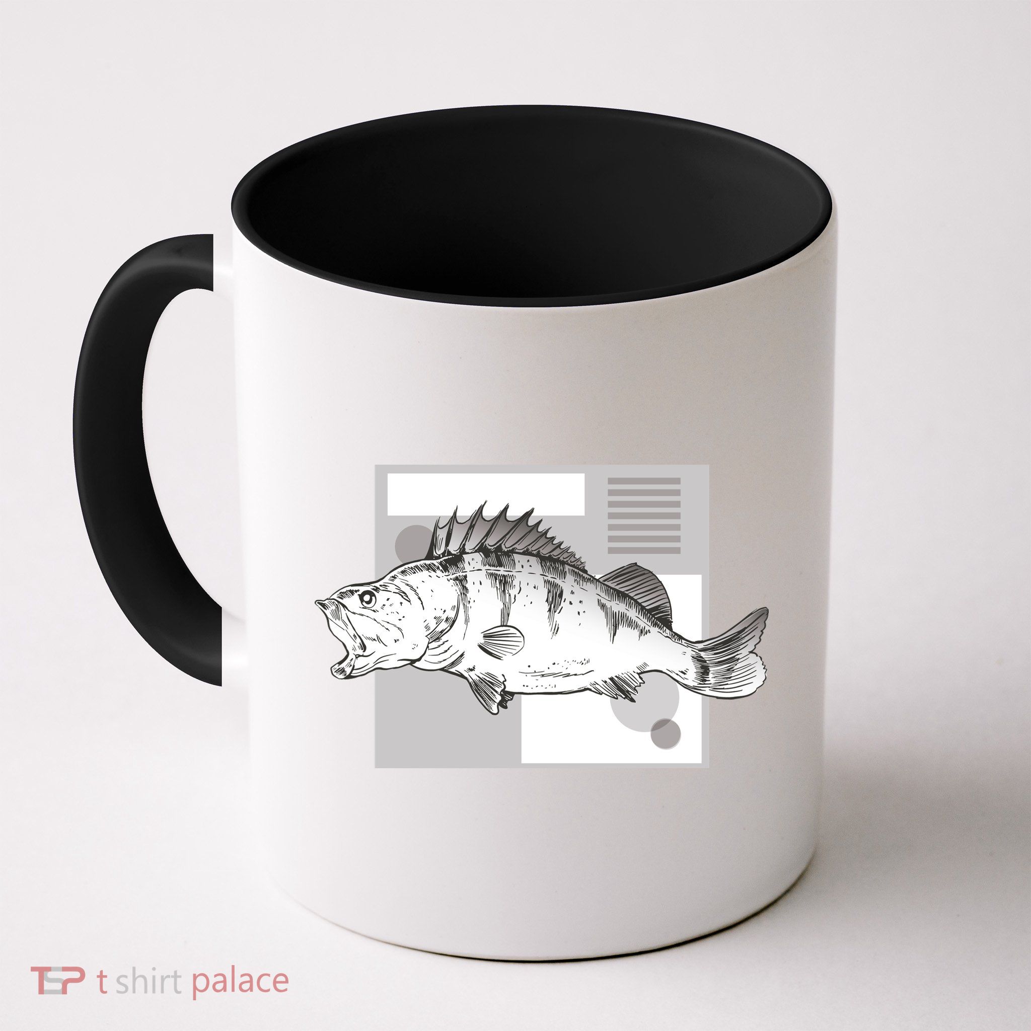 River Perch Fish Sketch Mug