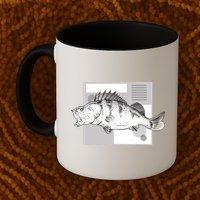 River Perch Fish Sketch Mug