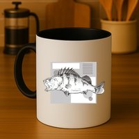 River Perch Fish Sketch Mug