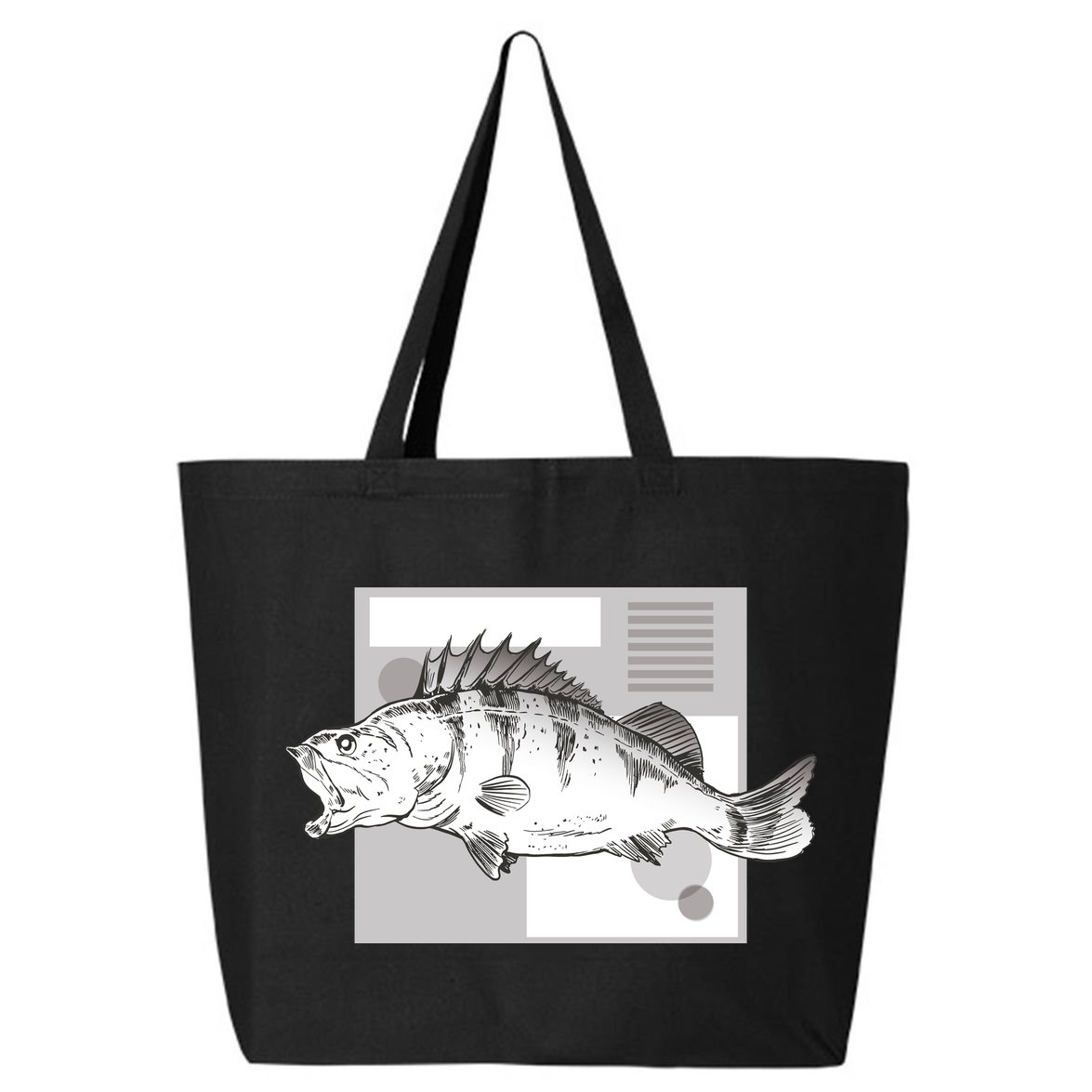 River Perch Fish Sketch 25L Jumbo Tote
