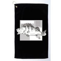 River Perch Fish Sketch Golf Towel