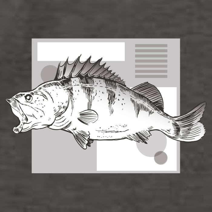 River Perch Fish Sketch Vector Backpack