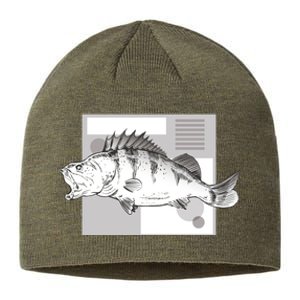 River Perch Fish Sketch Sustainable Beanie