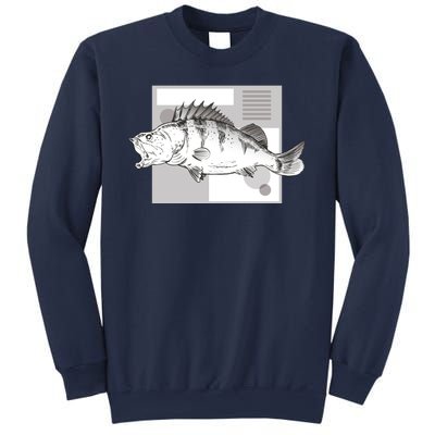 River Perch Fish Sketch Sweatshirt